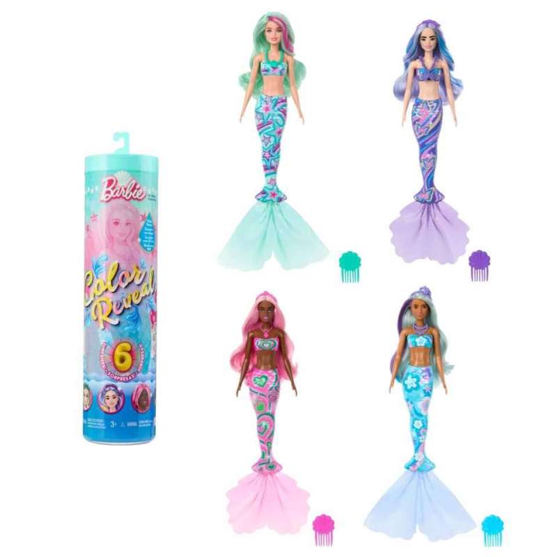 BARBIE COLOR REVEAL SIRENE HRK12 CT6