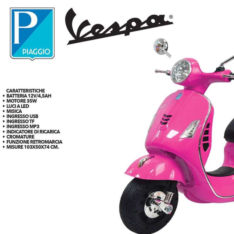 ELT. VESPA 1GTS ROSA PELLE 10,8V GVC-5600