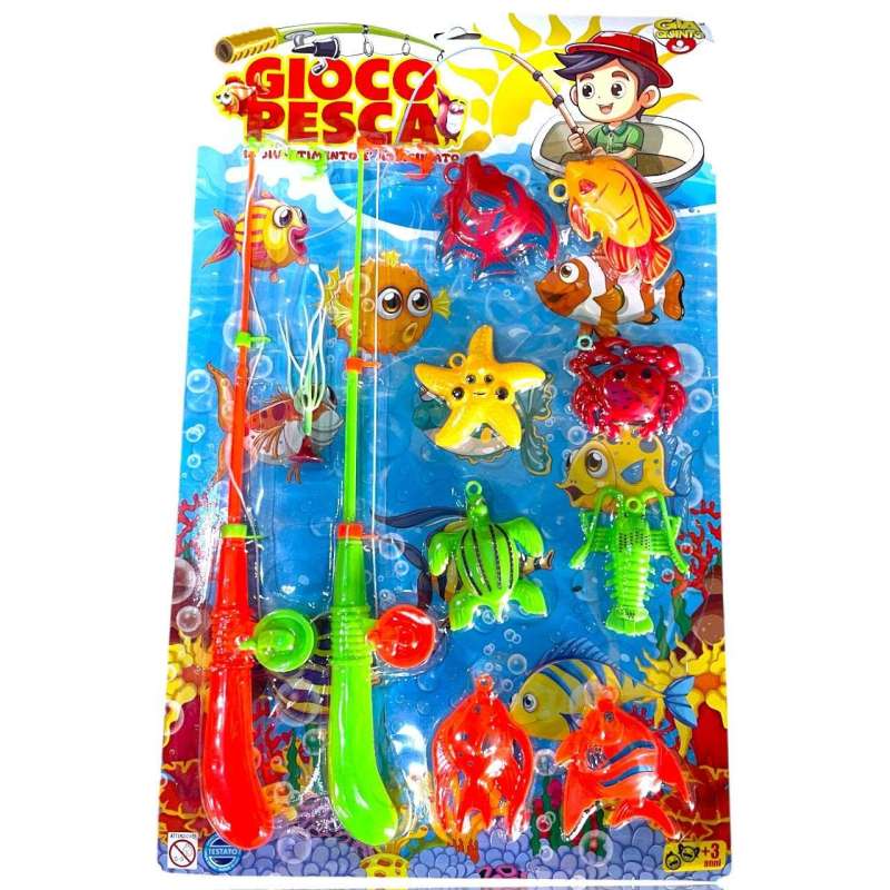 GIOCO PESCA CON 2 CANNE + 8 PESCI GVC-8162 CT12