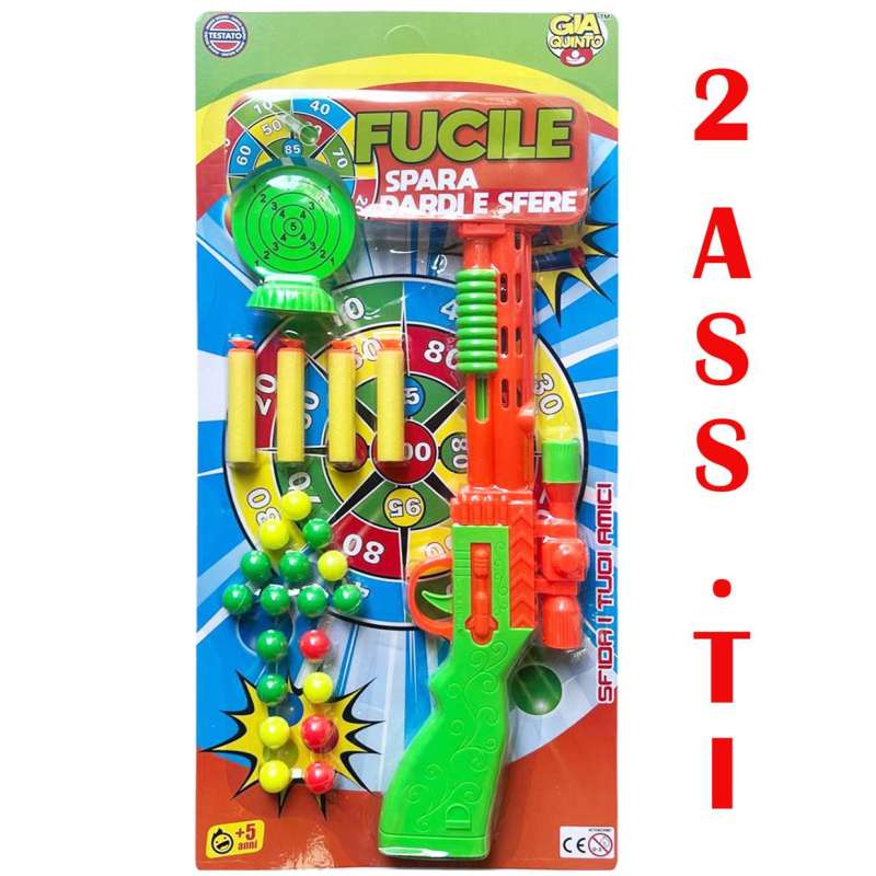 BL. FUCILE SPARA DARDI E SFERE 2ASS. GVC-8393 CT12