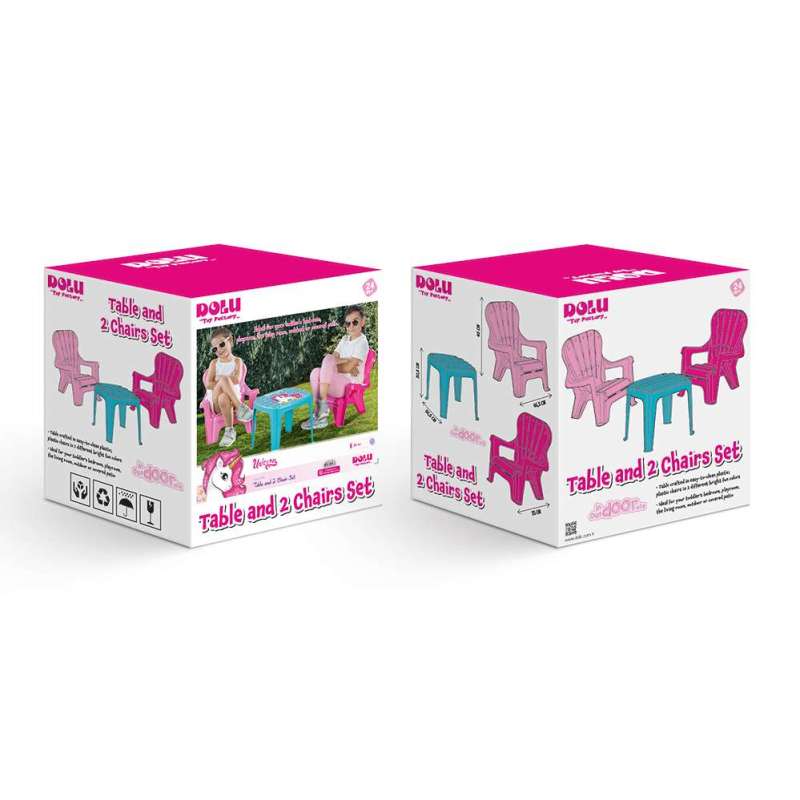 UNICORN  TABLE AND 2 CHAIRS SET 2503